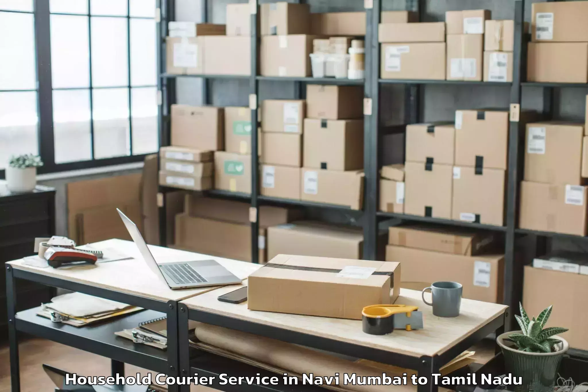 Hassle-Free Navi Mumbai to Gandarvakkottai Household Courier